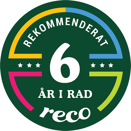 Rekommenderad städfirma i Stockholm av Reco 6 år i rad.